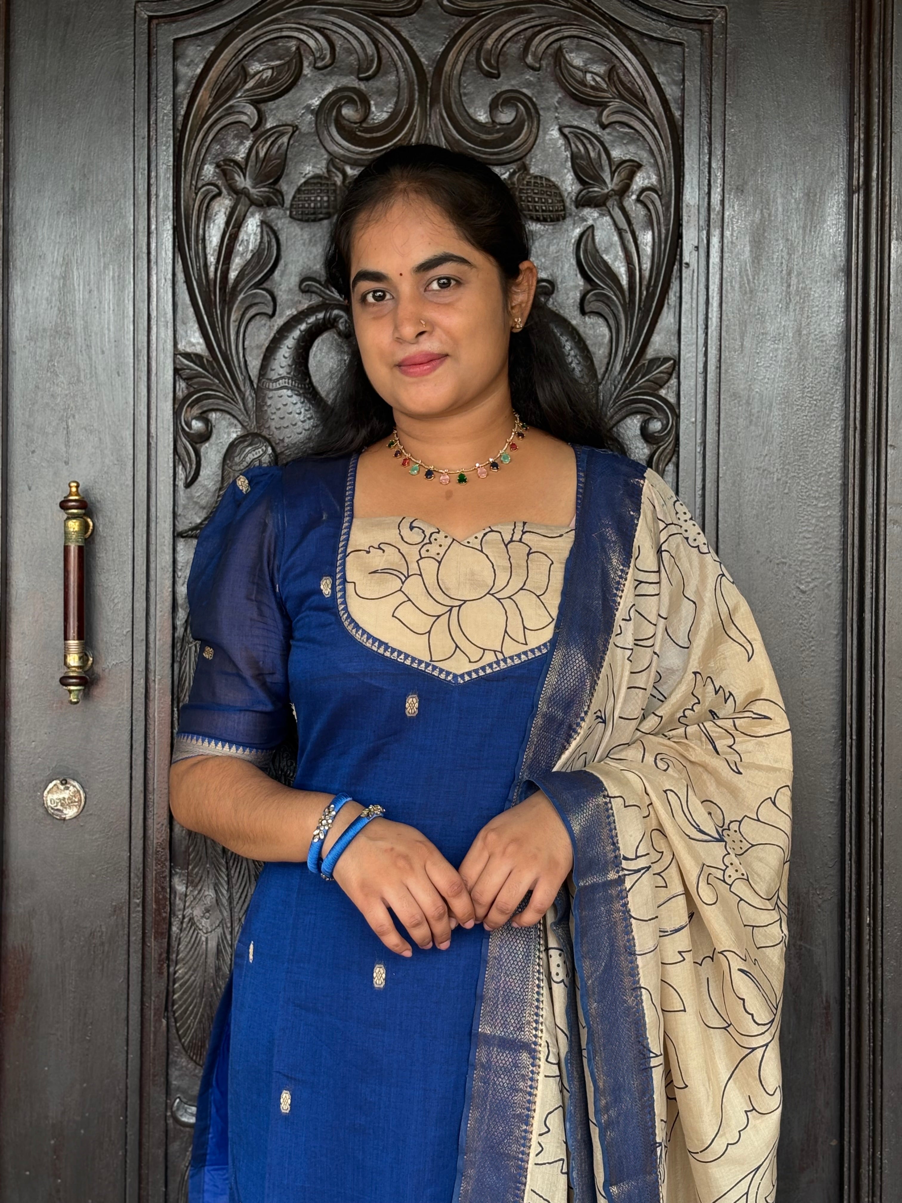 Handloom Narayanpet Top with Chennuri Silk Dupatta