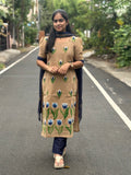 Brush Paint Handloom Cotton Suit Set
