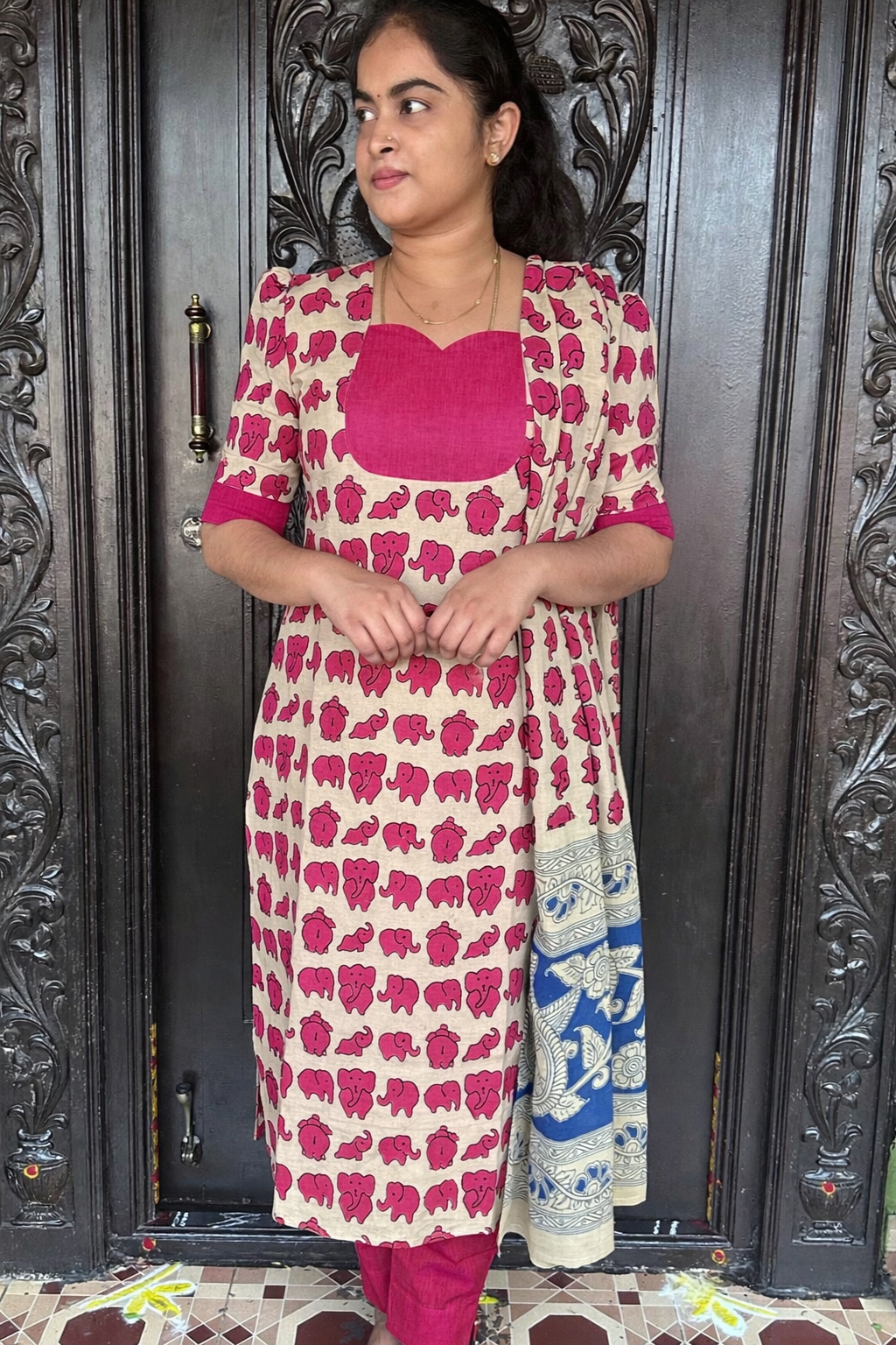 Kalamkari Cotton Suit Set