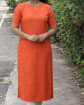 Orange Silk Cotton Top