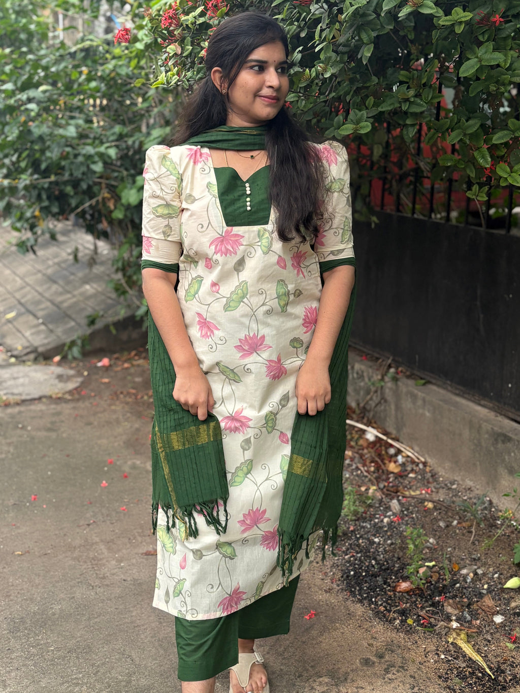 Pichwai Printed Cotton Suit Set