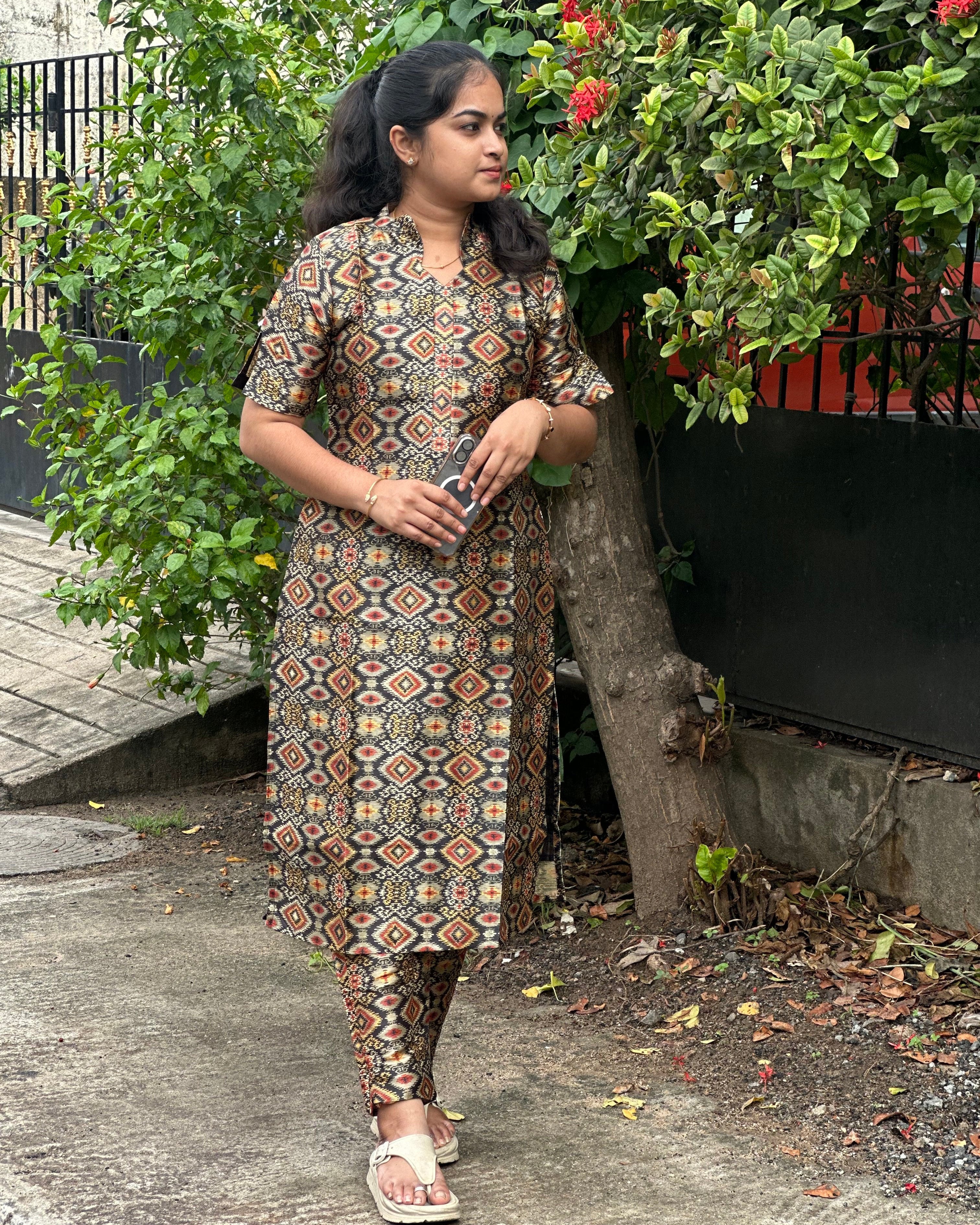 Black Mulberry Silk Coord Set